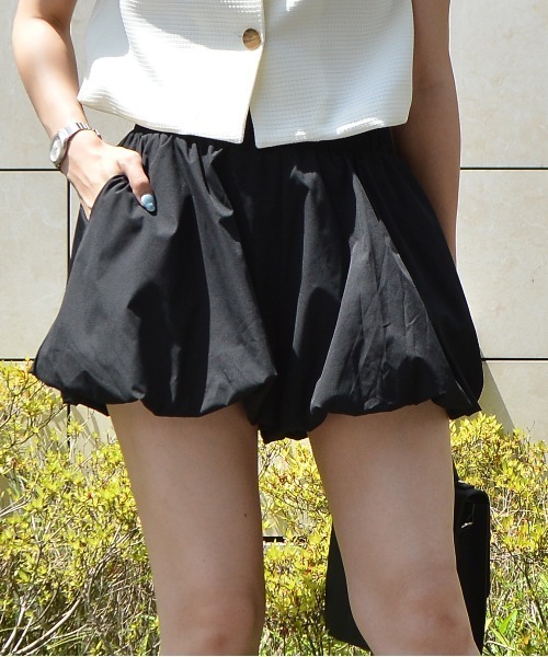 ＆soiree（アンドソワレ）の「バルーンショートパンツ（その他パンツ・レディース・ブラック/ホワイト・FREE）」の10枚目の写真