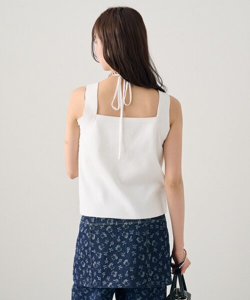 mystic（ミスティック）の「ホルターニットタンクトップ（タンクトップ・レディース・レッド/ピンク/オフホワイト/ブラック/グレー・FREE）」の12枚目の写真