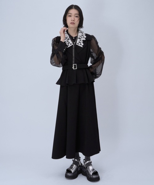 HARE（ハレ）の「2WAYエリレースジレワンピース(HARE)（ワンピース・レディース・ブラック/ライトグレー・FREE）」の18枚目の写真