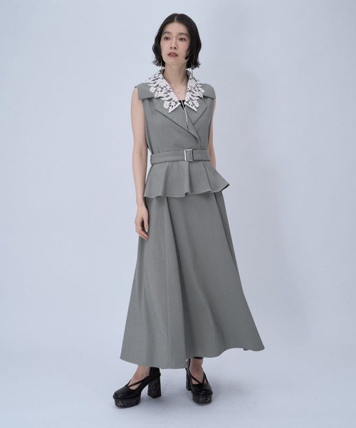 HARE（ハレ）の「2WAYエリレースジレワンピース(HARE)（ワンピース・レディース・ブラック/ライトグレー・FREE）」の12枚目の写真