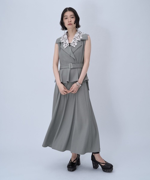 HARE（ハレ）の「2WAYエリレースジレワンピース(HARE)（ワンピース・レディース・ブラック/ライトグレー・FREE）」の13枚目の写真