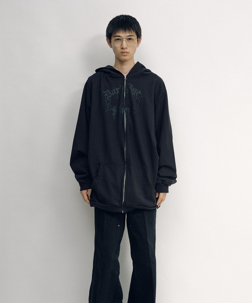 KEISUKEYOSHIDA（ケイスケヨシダ）の「Basic Parka Dark Age Print（パーカー・レディース・ブラック・L/M）」の2枚目の写真