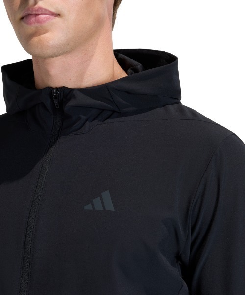 adidas(アディダス)の「アディダス adidas D4T ワークアウト フルジップ パーカー(パーカー・メンズ・ブラック・M/L/LL/3L)」の4枚目の写真