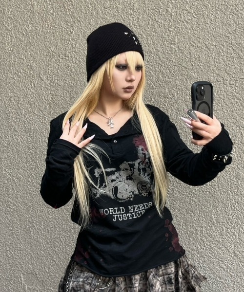 Never mind the XU】star studs beanie / 【ネバーマインド ザ