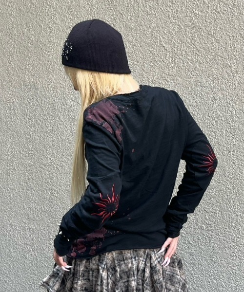 Never mind the XU（ネバーマインドザエックスユー）の「【Never mind the XU】star studs beanie / 【ネバーマインド ザ エックスユー】スタースタッズビーニー（ニットキャップ/ビーニー・メンズ・ブラック/グレー/ベージュ・ONE SIZE）」の12枚目の写真