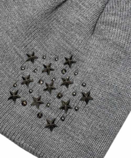 Never mind the XU（ネバーマインドザエックスユー）の「【Never mind the XU】star studs beanie / 【ネバーマインド ザ エックスユー】スタースタッズビーニー（ニットキャップ/ビーニー・メンズ・ブラック/グレー/ベージュ・ONE SIZE）」の16枚目の写真