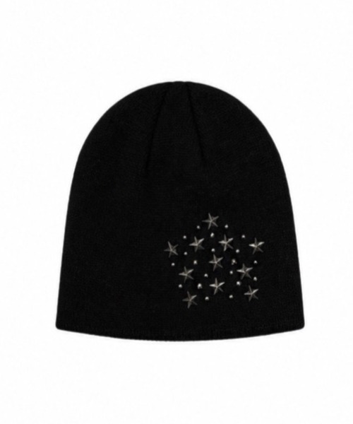 Never mind the XU（ネバーマインドザエックスユー）の「【Never mind the XU】star studs beanie / 【ネバーマインド ザ エックスユー】スタースタッズビーニー（ニットキャップ/ビーニー・メンズ・ブラック/グレー/ベージュ・ONE SIZE）」の14枚目の写真
