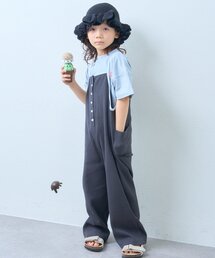 CIAOPANIC TYPY（チャオパニックティピー）の「【KIDS】ふんわり快適！《ジュニアサイズあり》配色ワッフルキャミサロペット（サロペット/オーバーオール）」