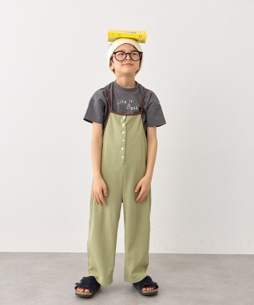 CIAOPANIC TYPY(チャオパニックティピー)の「【KIDS】ふんわり快適!《ジュニアサイズあり》配色ワッフルキャミサロペット(サロペット/オーバーオール・キッズ・オレンジ/チャコールグレー/カーキ・XX-LARGE/X-LARGE/SMALL/MEDIUM/LARGE)」の19枚目の写真