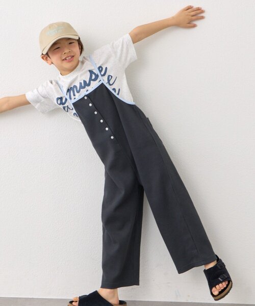 CIAOPANIC TYPY(チャオパニックティピー)の「【KIDS】ふんわり快適!《ジュニアサイズあり》配色ワッフルキャミサロペット(サロペット/オーバーオール・キッズ・オレンジ/チャコールグレー/カーキ・XX-LARGE/X-LARGE/SMALL/MEDIUM/LARGE)」の15枚目の写真
