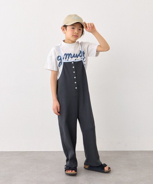 CIAOPANIC TYPY(チャオパニックティピー)の「【KIDS】ふんわり快適!《ジュニアサイズあり》配色ワッフルキャミサロペット(サロペット/オーバーオール・キッズ・オレンジ/チャコールグレー/カーキ・XX-LARGE/X-LARGE/SMALL/MEDIUM/LARGE)」の14枚目の写真