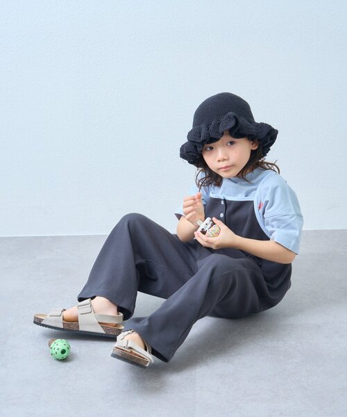 CIAOPANIC TYPY(チャオパニックティピー)の「【KIDS】ふんわり快適!《ジュニアサイズあり》配色ワッフルキャミサロペット(サロペット/オーバーオール・キッズ・オレンジ/チャコールグレー/カーキ・XX-LARGE/X-LARGE/SMALL/MEDIUM/LARGE)」の11枚目の写真