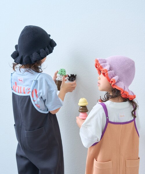 CIAOPANIC TYPY(チャオパニックティピー)の「【KIDS】ふんわり快適!《ジュニアサイズあり》配色ワッフルキャミサロペット(サロペット/オーバーオール・キッズ・オレンジ/チャコールグレー/カーキ・XX-LARGE/X-LARGE/SMALL/MEDIUM/LARGE)」の9枚目の写真