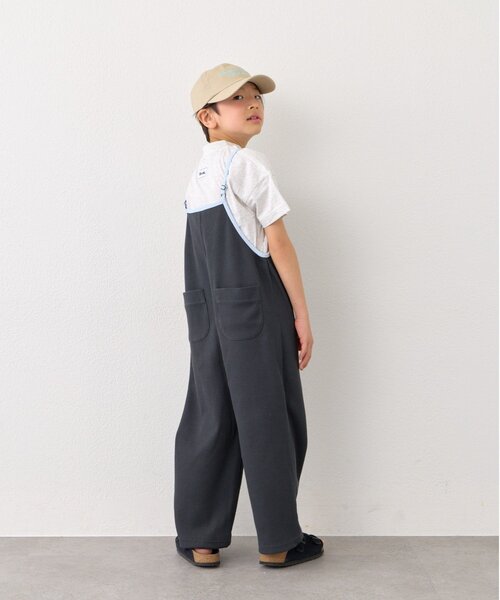 CIAOPANIC TYPY(チャオパニックティピー)の「【KIDS】ふんわり快適!《ジュニアサイズあり》配色ワッフルキャミサロペット(サロペット/オーバーオール・キッズ・オレンジ/チャコールグレー/カーキ・XX-LARGE/X-LARGE/SMALL/MEDIUM/LARGE)」の4枚目の写真