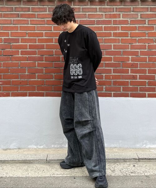 DEFYCLUBROBBERS(ディファイクラブロバース)の「フライト666 ロングスリーブ (2カラー)(Tシャツ/カットソー・レディース・ブラウン/ブラック・MEDIUM/LARGE)」の9枚目の写真
