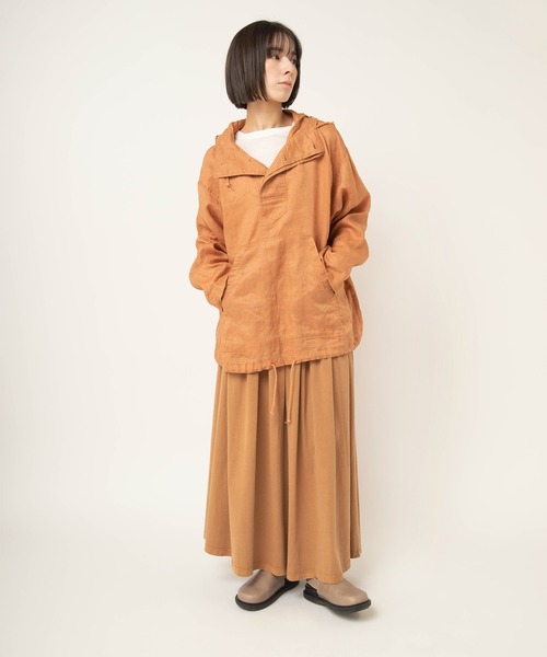 RNA-N(アールエヌエーエヌ)の「B2953 リネンアノラック(シャツ/ブラウス・レディース・キャメル/ブラック/キナリ・FREE)」の14枚目の写真