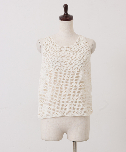 JOURNAL STANDARD LUXE(ジャーナルスタンダード ラックス)の「クロシェベスト(ベスト・レディース・ホワイト×ホワイト/ブラック・FREE)」の13枚目の写真