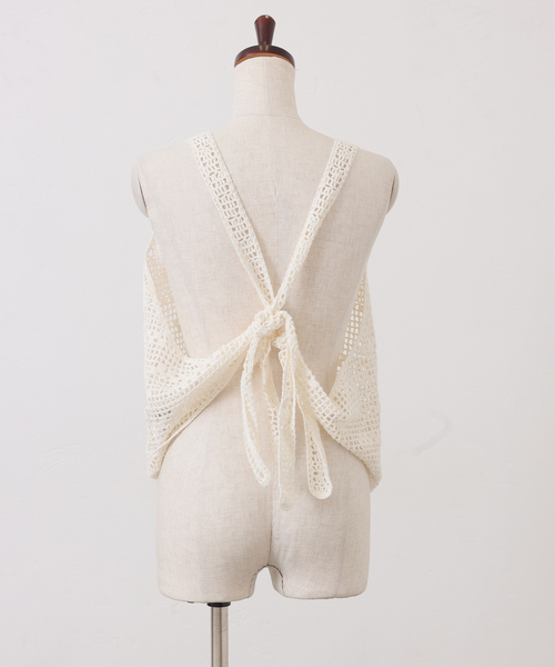 JOURNAL STANDARD LUXE(ジャーナルスタンダード ラックス)の「クロシェベスト(ベスト・レディース・ホワイト×ホワイト/ブラック・FREE)」の14枚目の写真