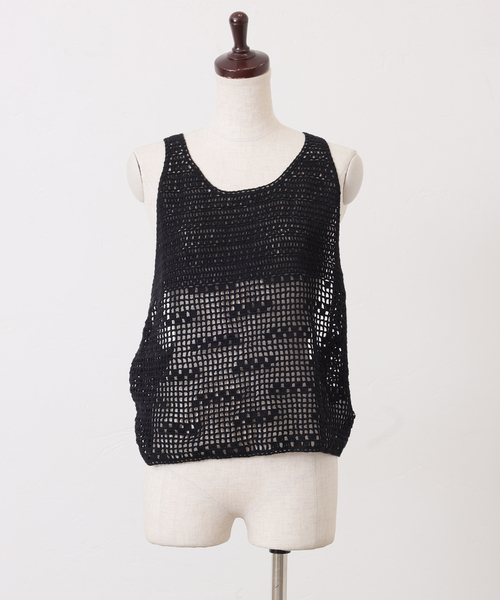 JOURNAL STANDARD LUXE(ジャーナルスタンダード ラックス)の「クロシェベスト(ベスト・レディース・ホワイト×ホワイト/ブラック・FREE)」の15枚目の写真