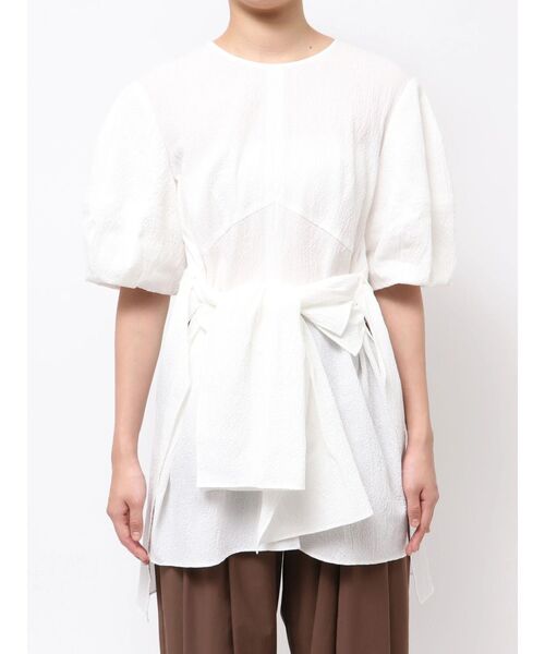 ELENDEEK（エレンディーク）の「ノットデザインブラウス（シャツ/ブラウス・レディース・オフホワイト/ブラック・FREE）」の13枚目の写真