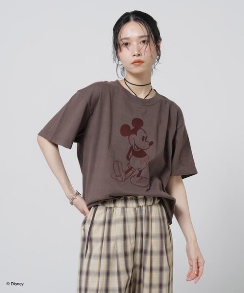 GOOD ROCK SPEED（グッドロックスピード）の「GOOD ROCK SPEED/ MickeyMouse / Tshirts Brown（Tシャツ/カットソー・レディース・ブラウン・FREE）」の2枚目の写真
