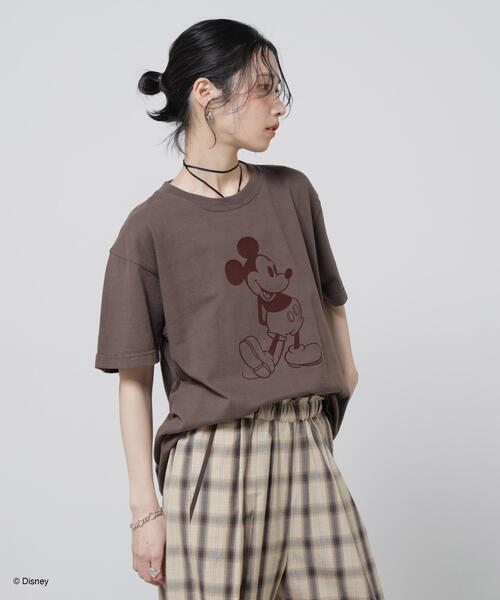 GOOD ROCK SPEED（グッドロックスピード）の「GOOD ROCK SPEED/ MickeyMouse / Tshirts Brown（Tシャツ/カットソー・レディース・ブラウン・FREE）」の3枚目の写真