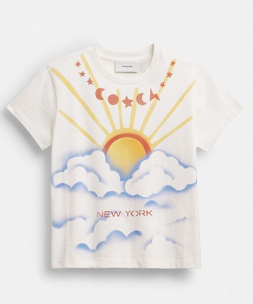 COACH(コーチ)の「エアブラシ 90'S フィット Tシャツ・オーガニック コットン(Tシャツ/カットソー・レディース・イエロー系その他・MEDIUM)」の5枚目の写真