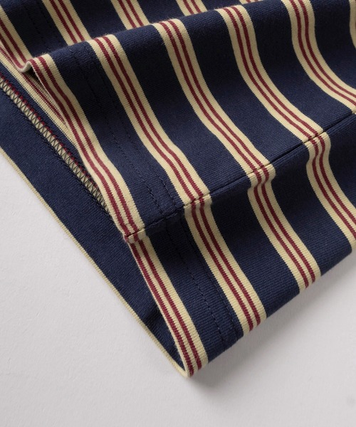 BEVERLY HILLS POLO CLUB（ビバリーヒルズポロクラブ）の「【71】【BEVERLY HILLS POLO CLUB/ビバリーヒルズポロクラブ】ワンポイント刺繍 無地/ボーダー ショート丈 クルーネックTシャツ/レディース（Tシャツ/カットソー・レディース・ネイビー/チャコールグレー/アイボリー/ブラウン/ホワイト・M）」の6枚目の写真