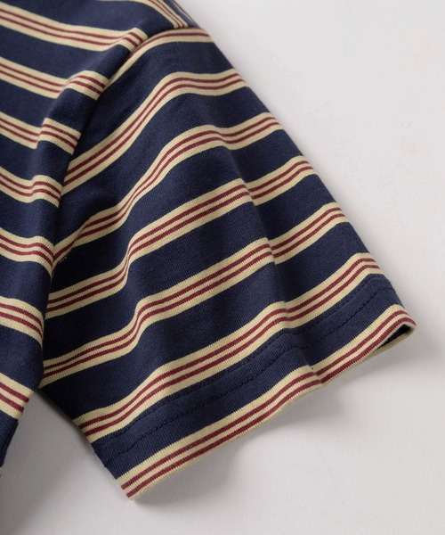 BEVERLY HILLS POLO CLUB（ビバリーヒルズポロクラブ）の「【71】【BEVERLY HILLS POLO CLUB/ビバリーヒルズポロクラブ】ワンポイント刺繍 無地/ボーダー ショート丈 クルーネックTシャツ/レディース（Tシャツ/カットソー・レディース・ネイビー/チャコールグレー/アイボリー/ブラウン/ホワイト・M）」の7枚目の写真