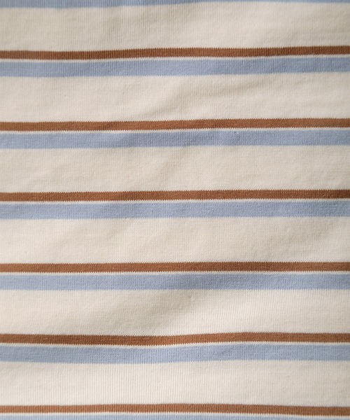 BEVERLY HILLS POLO CLUB（ビバリーヒルズポロクラブ）の「【71】【BEVERLY HILLS POLO CLUB/ビバリーヒルズポロクラブ】ワンポイント刺繍 無地/ボーダー ショート丈 クルーネックTシャツ/レディース（Tシャツ/カットソー・レディース・ネイビー/チャコールグレー/アイボリー/ブラウン/ホワイト・M）」の11枚目の写真