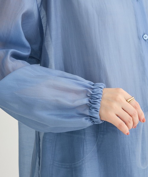 Green Parks(グリーンパークス)の「【WEB限定】SET2点フリルビスチェ+シャツチュニックⅡ(シャツ/ブラウス・レディース・チャコールグレー/ブルー/アイボリー/ブラック・FREE)」の22枚目の写真