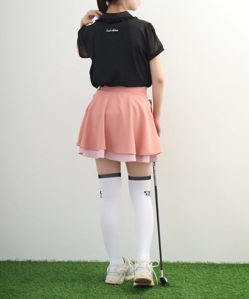 CECIL McBEE(セシルマクビー)の「Sheer Polo シアーポロ(ポロシャツ・レディース・ホワイト/ブラック/ブルー・S/M/L)」の17枚目の写真