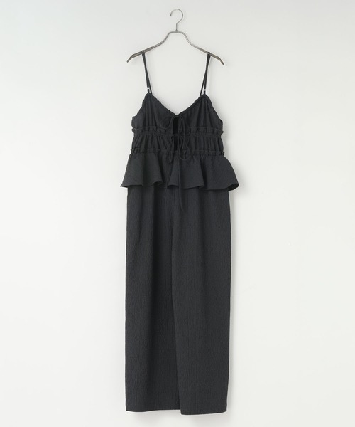 LOWRYS FARM（ローリーズファーム）の「ペプラムキャミサロペ 661554（サロペット/オーバーオール・レディース・ブラウン系その他/グレー系その他/ブルー系その他・FREE）」の2枚目の写真