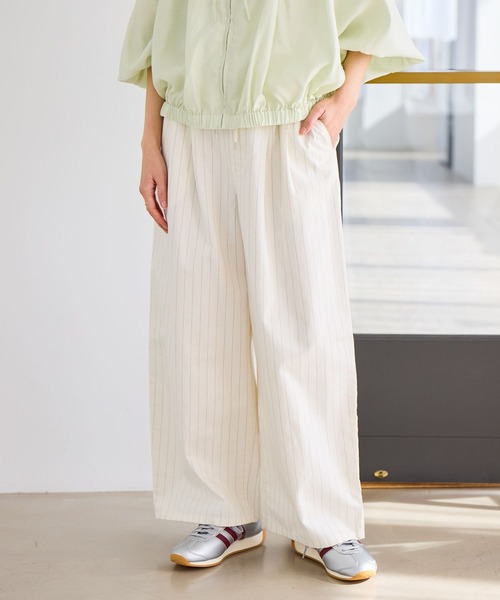 studio CLIP（スタディオクリップ）の「コットンサテンタックワイドパンツ[プチ・プラスサイズあり]（その他パンツ・レディース・グレー/カーキ/その他1・ﾌﾘｰ(L)/PF/LARGE/MEDIUM）」の10枚目の写真