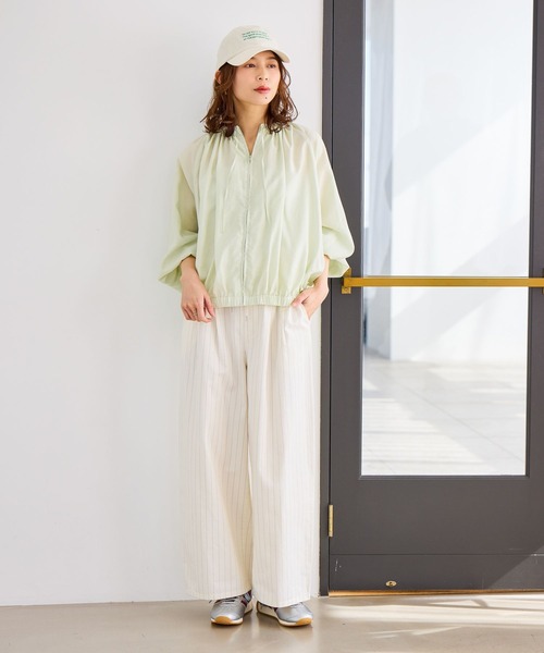 studio CLIP（スタディオクリップ）の「コットンサテンタックワイドパンツ[プチ・プラスサイズあり]（その他パンツ・レディース・グレー/カーキ/その他1・ﾌﾘｰ(L)/PF/LARGE/MEDIUM）」の13枚目の写真