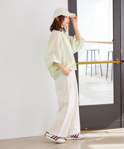 studio CLIP（スタディオクリップ）の「コットンサテンタックワイドパンツ[プチ・プラスサイズあり]（その他パンツ・レディース・グレー/カーキ/その他1・ﾌﾘｰ(L)/PF/LARGE/MEDIUM）」の17枚目の写真