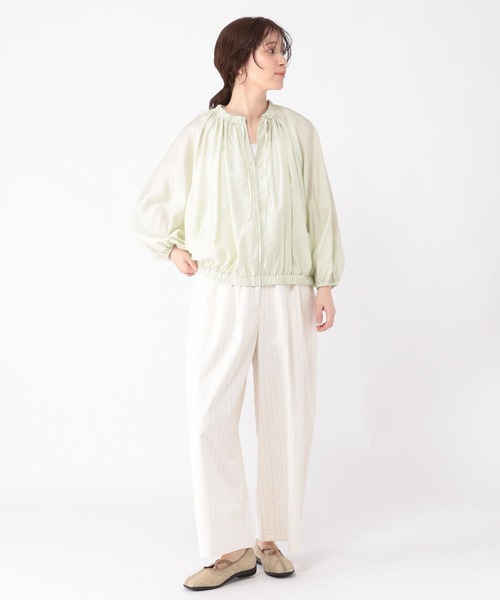 studio CLIP（スタディオクリップ）の「コットンサテンタックワイドパンツ[プチ・プラスサイズあり]（その他パンツ・レディース・グレー/カーキ/その他1・ﾌﾘｰ(L)/PF/LARGE/MEDIUM）」の19枚目の写真