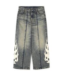 JOINT WORKS（ジョイントワークス）の「SUPPLIER / サプライヤー Fire Tribal Leather Patch Baggy（デニムパンツ）」
