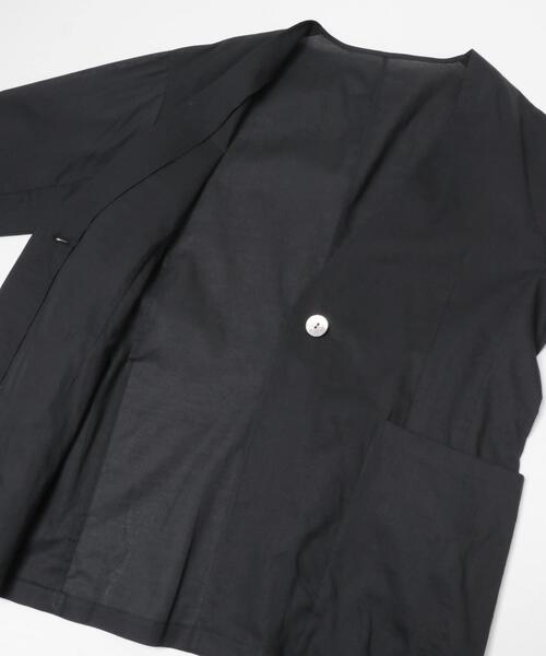 URBAN RESEARCH ROSSO WOMEN(アーバンリサーチ ロッソ)の「メモリーコットンライトジャケット(ノーカラージャケット・レディース・ベージュ/ブラック・FREE)」の20枚目の写真