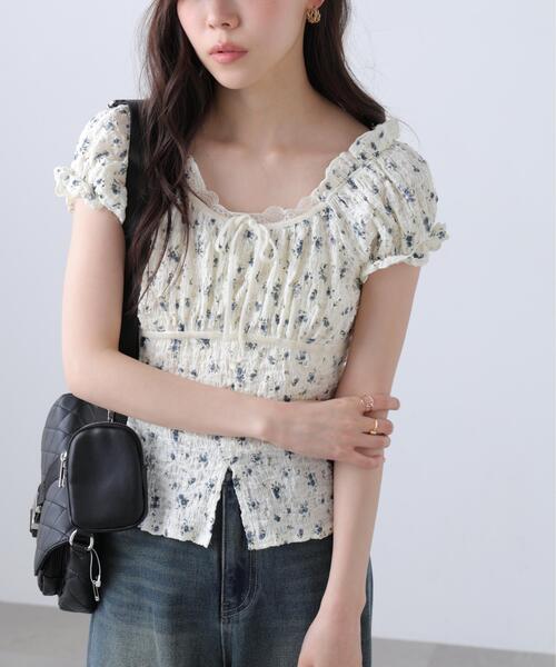 FREE'S MART(フリーズマート)の「◆フレンチスリーブジャガードカットソー(Tシャツ/カットソー・レディース・ホワイト/ブラック/イエロー/ホワイト系その他・FREE)」の22枚目の写真