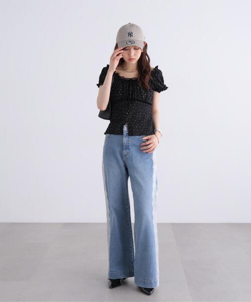 FREE'S MART（フリーズマート）の「◆フレンチスリーブジャガードカットソー（Tシャツ/カットソー・レディース・ホワイト/ブラック/イエロー/ホワイト系その他/ブラック系その他・FREE）」の17枚目の写真