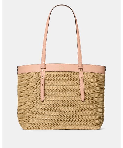 kate spade new york(ケイトスペード ニューヨーク)の「ドゥー イット オール ストロー トート バッグ(かごバッグ・レディース・ピンク・ONESIZE)」の2枚目の写真