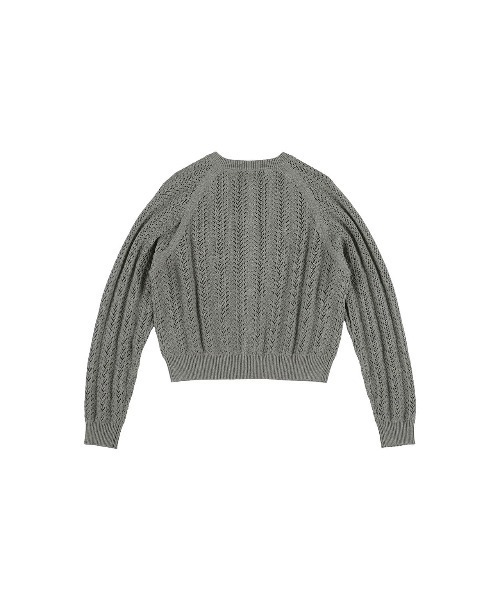 ALEXIA STAM（アリシアスタン）の「Open Work Knit Cardigan /透かし編みカーディガン（カーディガン/ボレロ・レディース・アイボリー/ブルー/グレー・FREE）」の21枚目の写真