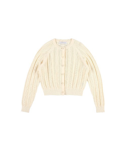 ALEXIA STAM（アリシアスタン）の「Open Work Knit Cardigan /透かし編みカーディガン（カーディガン/ボレロ・レディース・アイボリー/ブルー/グレー・FREE）」の16枚目の写真