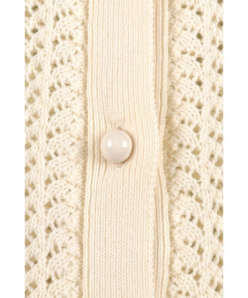ALEXIA STAM（アリシアスタン）の「Open Work Knit Cardigan /透かし編みカーディガン（カーディガン/ボレロ・レディース・アイボリー/ブルー/グレー・FREE）」の18枚目の写真