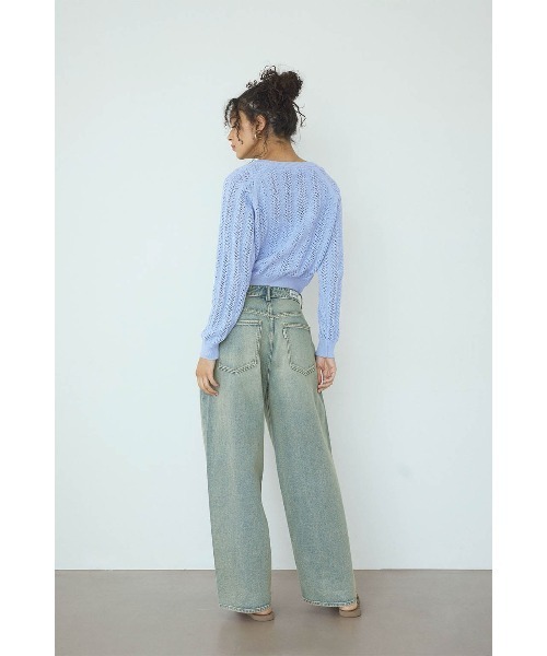 ALEXIA STAM（アリシアスタン）の「Open Work Knit Cardigan /透かし編みカーディガン（カーディガン/ボレロ・レディース・アイボリー/ブルー/グレー・FREE）」の12枚目の写真