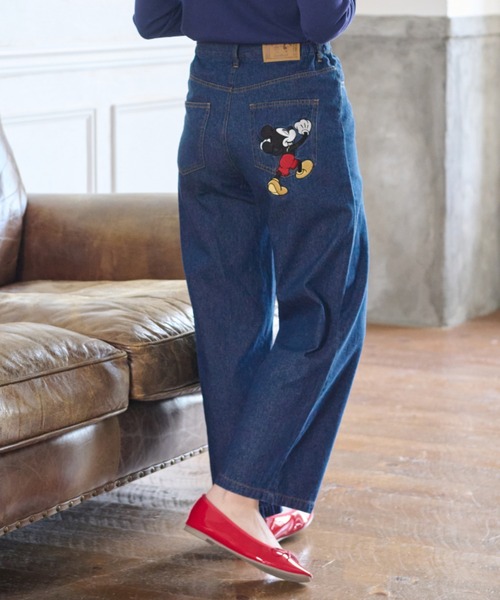 セール】＜Disney＞【ミッキー】刺しゅうデニムパンツ68