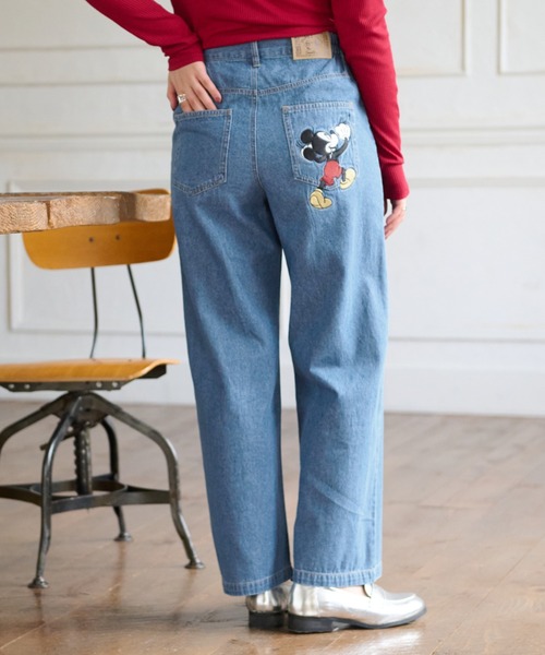 Disney(ディズニー)の「<Disney>【ミッキー】刺しゅうデニムパンツ68(デニムパンツ・レディース・ブルー/インディゴブルー・XX-LARGE/X-LARGE/LARGE/MEDIUM)」の21枚目の写真