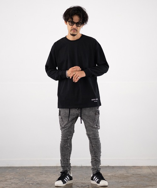 En serio TOKYO(エンソリオトーキョー)の「【SIDEWAYSTANCE】ロゴ長袖Tシャツ SIDE24-031(Tシャツ/カットソー・メンズ・ホワイト/ブラック/ダークブルー/ブルー・LARGE/MEDIUM/X-LARGE/SMALL)」の13枚目の写真