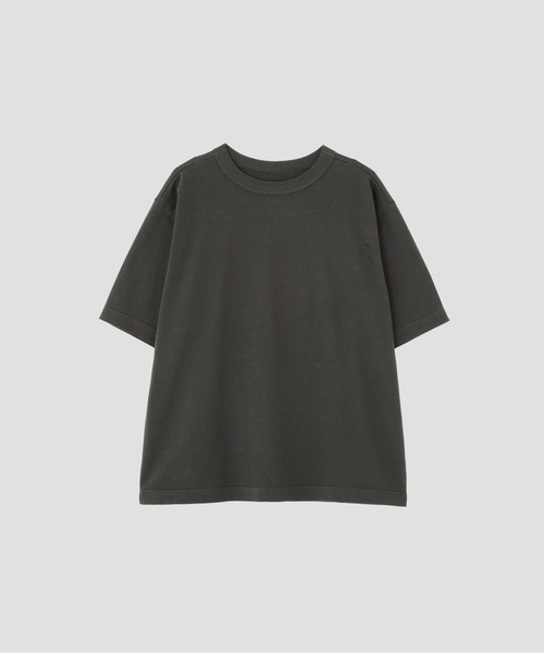 MHL.（エムエイチエル）の「RAW SLUB COTTON JERSEY（Tシャツ/カットソー・メンズ・ダークグリーン/ホワイト・MEDIUM/LARGE）」の7枚目の写真